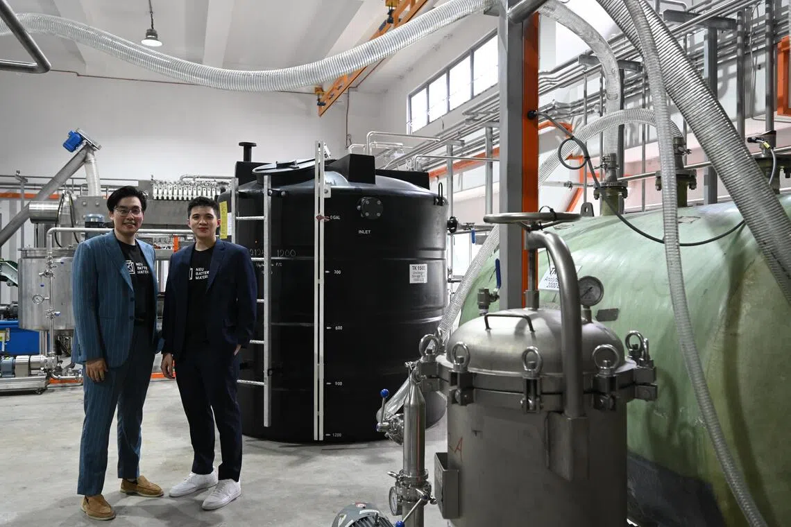 Co-Founders of NEU Battery Materials Bryan Oh Hong En (left) and Kenneth Graeme Palmer.