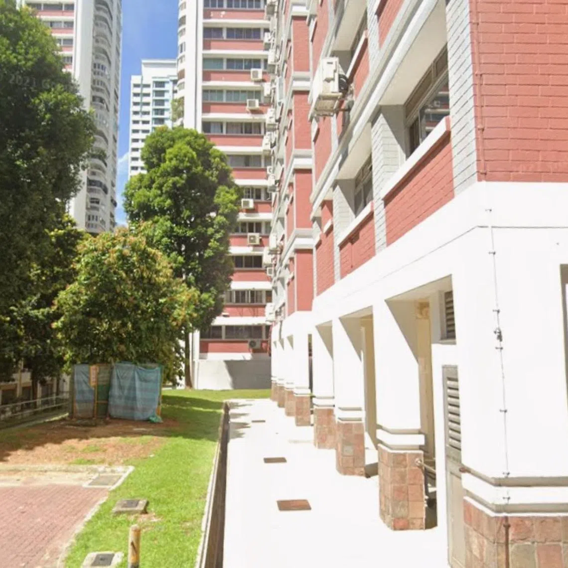 The 43-year-old woman was taken conscious to Singapore General Hospital.