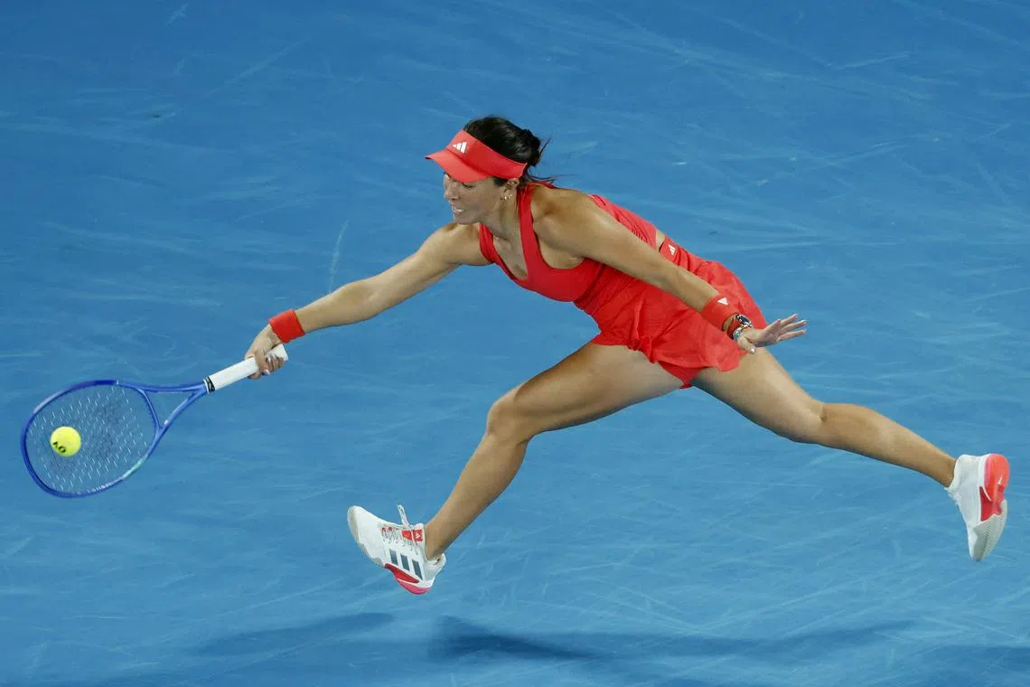 Tennis - Australian Open - Melbourne Park, Melbourne, Australia - January 17, 2025 Jessica Pegula of the U.S. in action during her third round match against Serbia's Olga Danilovic REUTERS/Kim Kyung-Hoon/File Photo