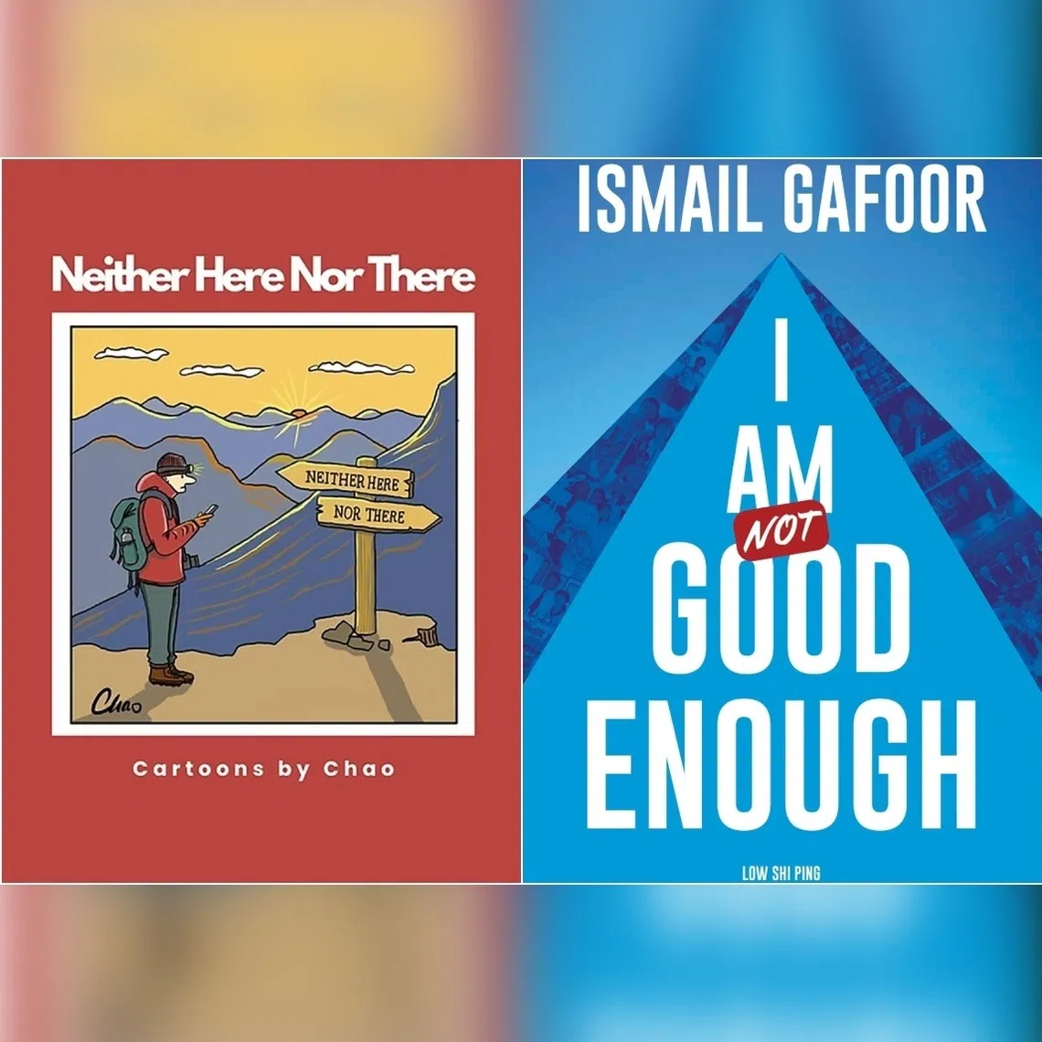 (From left) Neither Here Nor There by Chao, I Am Not Good Enough by Ismail Gafoor and Low Shi Ping and Fearful by Lauren Roberts.