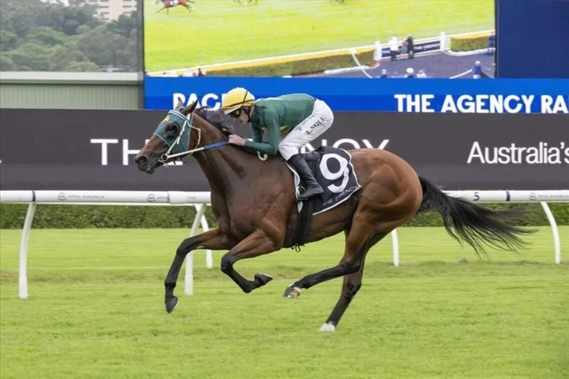 Shezalibi - Shezalibi (Luke Nolen) winning the Group 1 Randwick Guineas (1,600m) at her last start on March 7. The Melbourne filly will start as the hot favourite in the Group 1 Doncaster Mile over the same course and distance on April 4.

PHOTO: RACING AND SPORTS