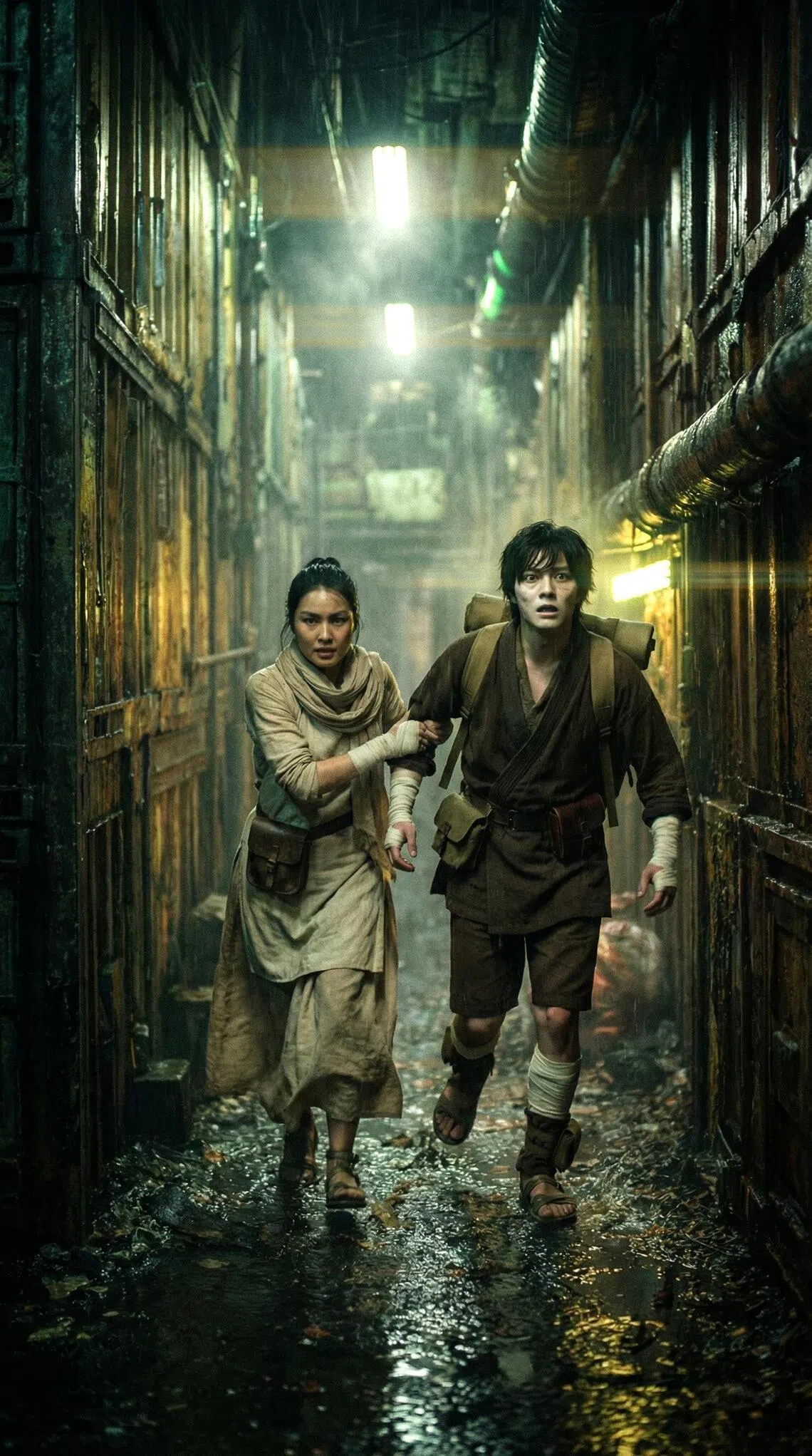 An image from AI animation series Spore Fall, which tells a science-fiction story rooted in Singapore narratives.