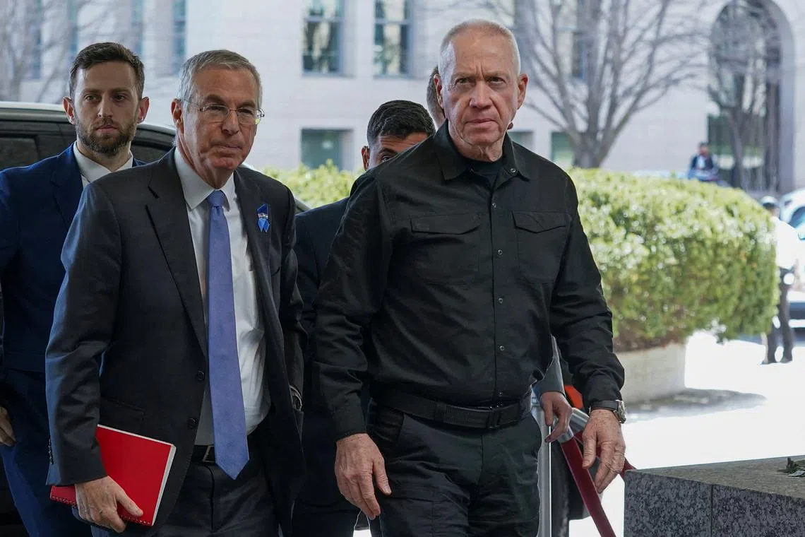 Israeli Defense Minister Yoav Gallant arrives for a meeting with U.S. Secretary of State Antony Blinken at the State Department in Washington, U.S., March 25, 2024. REUTERS/Kevin Lamarque