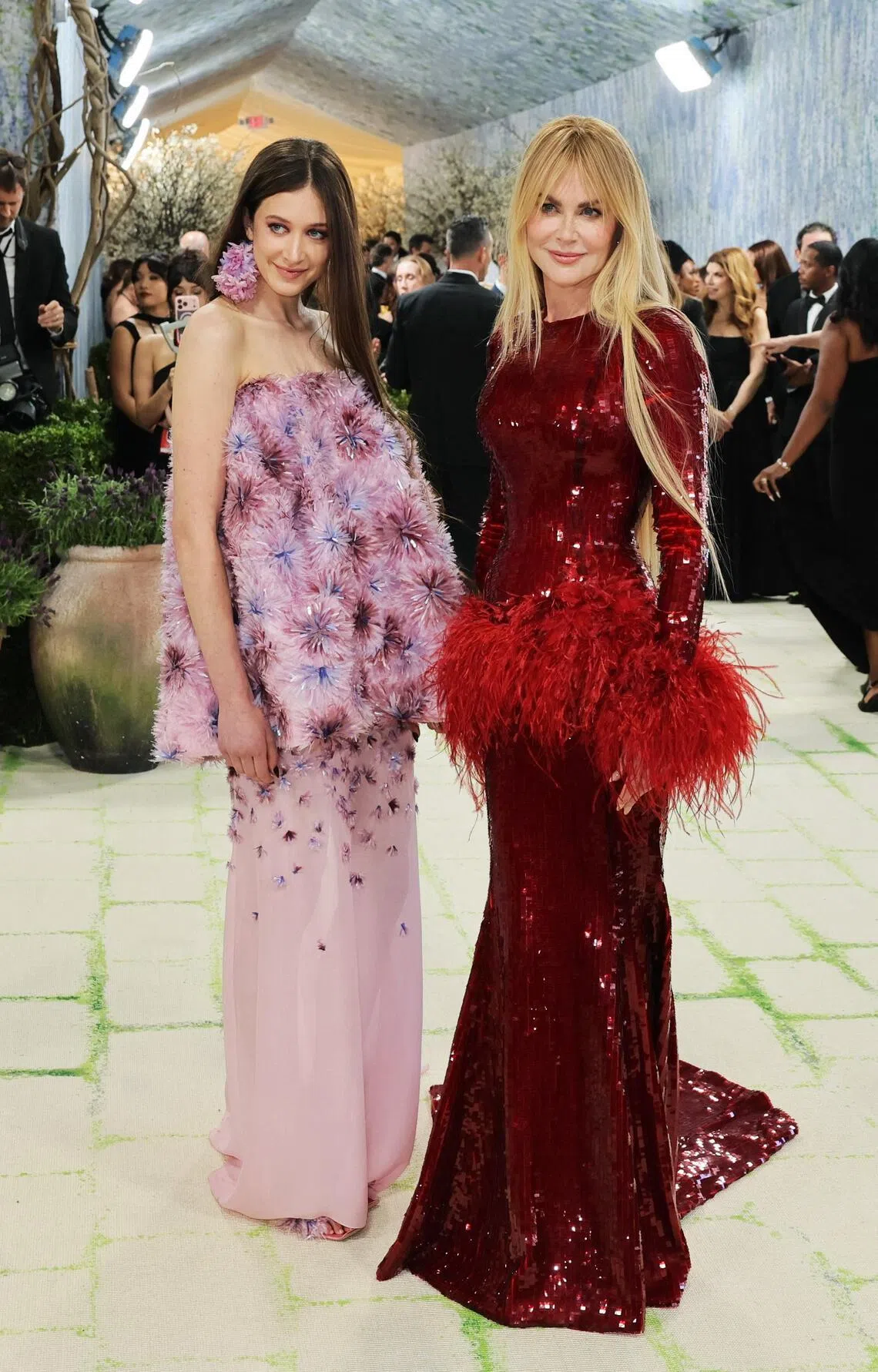 Singer Nicole Kidman (right) and her daughter Sunday Rose Kidman Urban at the Met Gala.