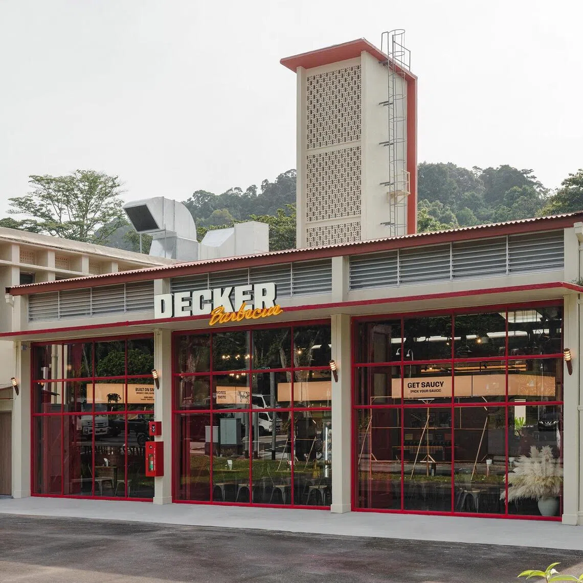 Decker Barbecue’s second outlet is located at the iconic Old Bukit Timah Fire Station.