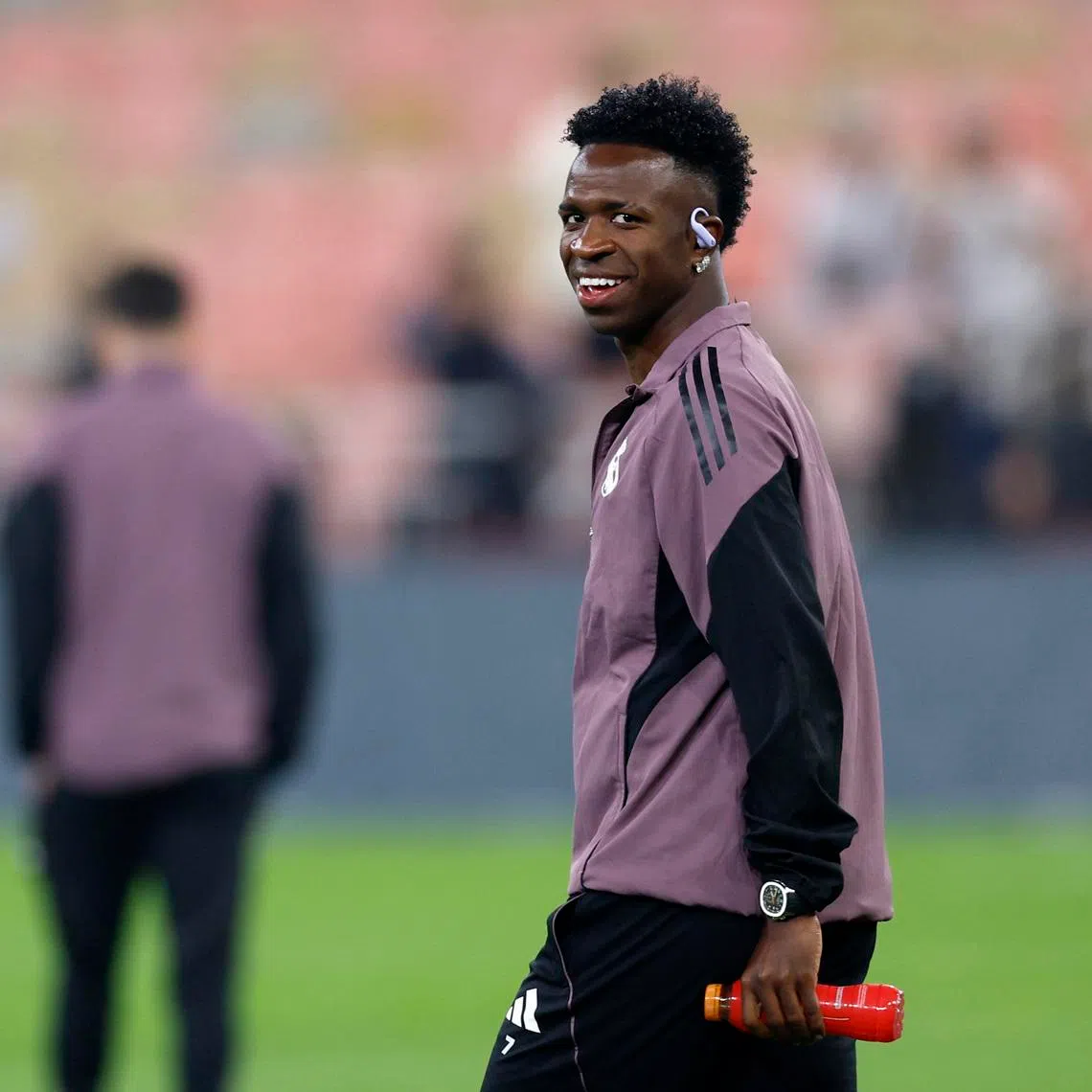 Soccer - Spanish Super Cup - Semi Final - Atletico Madrid v Real Madrid - King Abdullah Sports City, Jeddah, Saudi Arabia - January 8, 2026 Real Madrid's Vinicius Jr. before the match REUTERS/Vincent West
