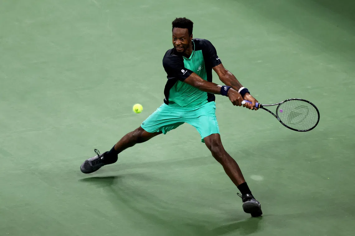 Tennis - U.S. Open - Flushing Meadows, New York, United States - September 3, 2026 France's Gael Monfils in action during his second round match against Learner Tien of the U.S. IMAGN IMAGES via Reuters/Amber Searls     TPX IMAGES OF THE DAY