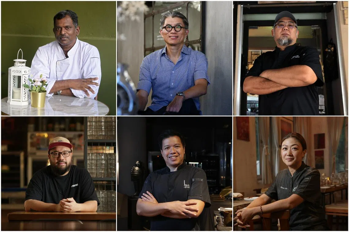 (Clockwise from top left) The Black Sheep Cafe chef R. Rathakrishnan, 