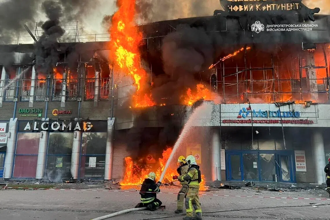 Russian missile and drone barrage devastates Dnipro industrial district, killing four