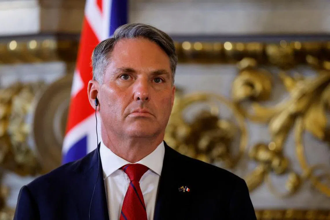 Australia's Defence Minister Richard Marles attends a joint news conference with France's Foreign and Defence ministers at the Quai d'Orsay in Paris, France, January 30, 2023. REUTERS/Sarah Meyssonnier/File Photo