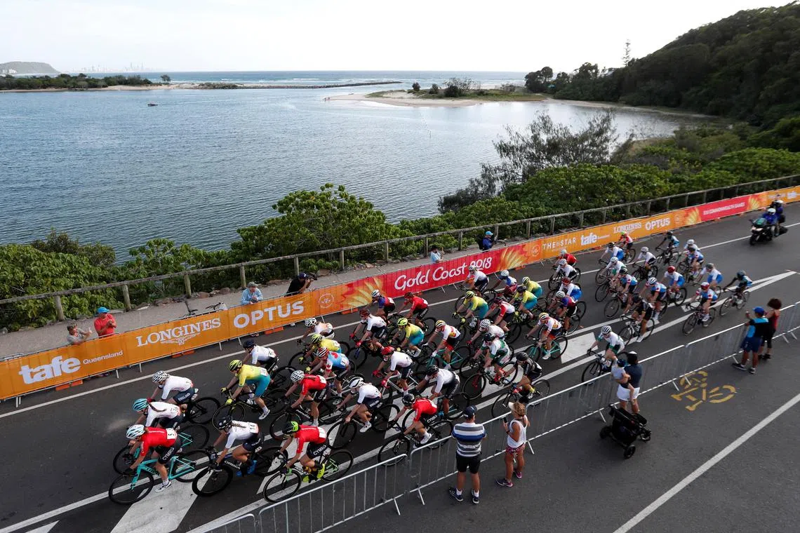 A file photo of the women's road cycling race during the 2018 Commonwealth Games on the Gold Coast.
