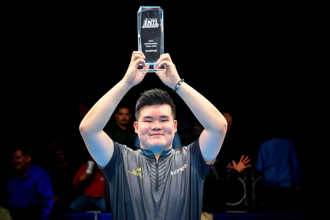 dlpool06 - Singapore's top pool player Aloysius Yapp wins the International Open after beating Spaniard David Alcaide 13-7 in the final.

Credit: Courtesy of Erwin Dionisio