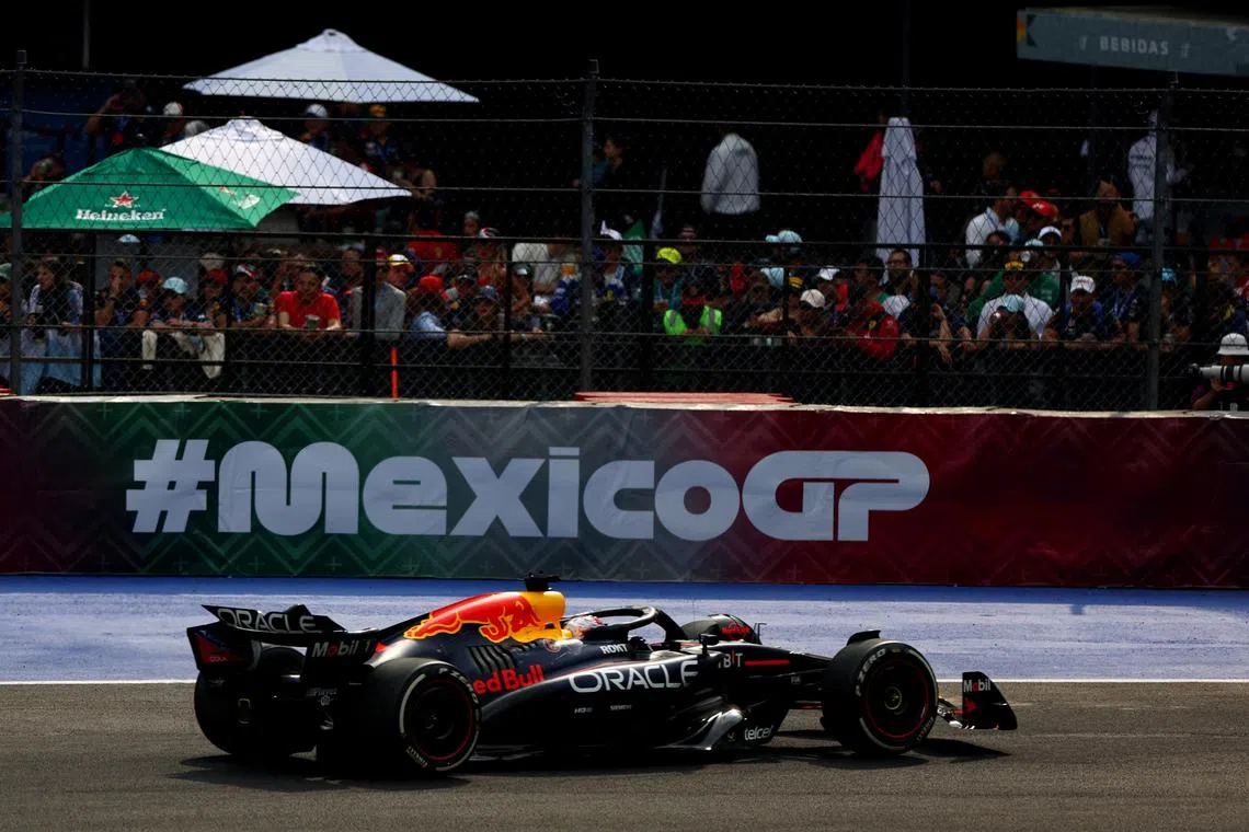 FILE PHOTO: Formula One F1 - Mexico City Grand Prix - Autodromo Hermanos Rodriguez, Mexico City, Mexico - October 27, 2024 Red Bull's Max Verstappen in action during the race REUTERS/Raquel Cunha/File Photo