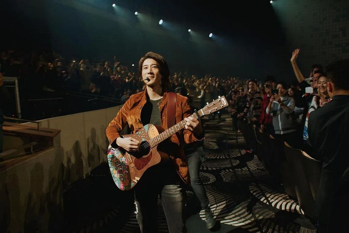 Wang Leehom performing in Las Vegas last Saturday.