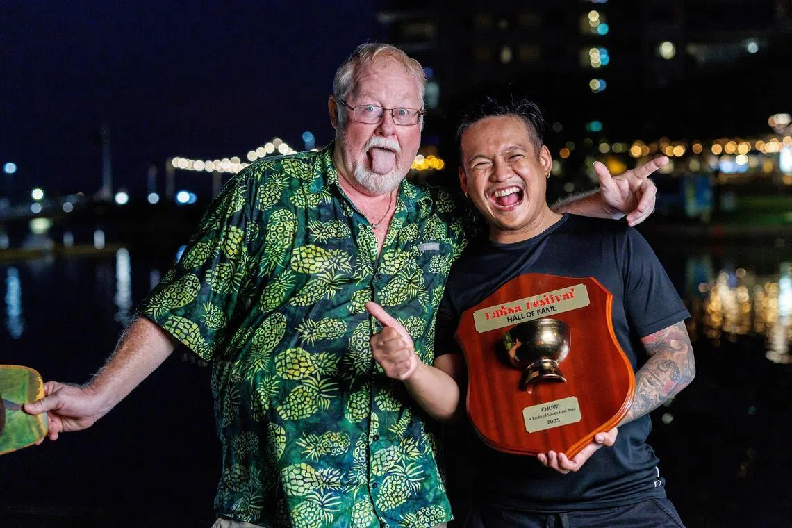Jason Hanna’s (left) restaurant Chow! was inducted into the Laksa Festival Hall of Fame in 2025.