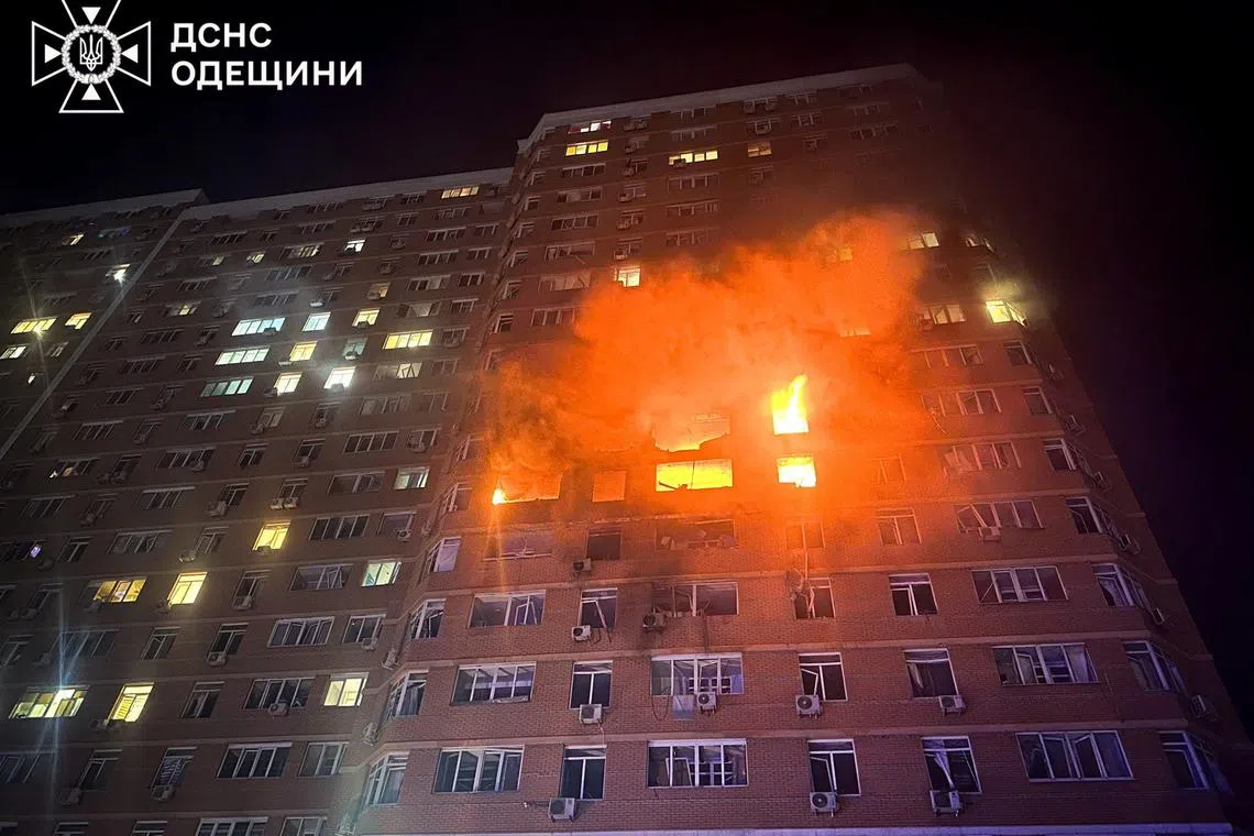 Russian drone strike kills 2, wounds 14 in Ukraine's Odesa, authorities say
