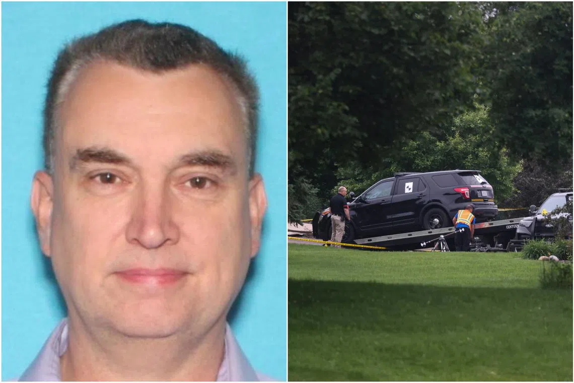 A manhunt was under way on June 14 for shooting suspect Vance Luther Boelter.