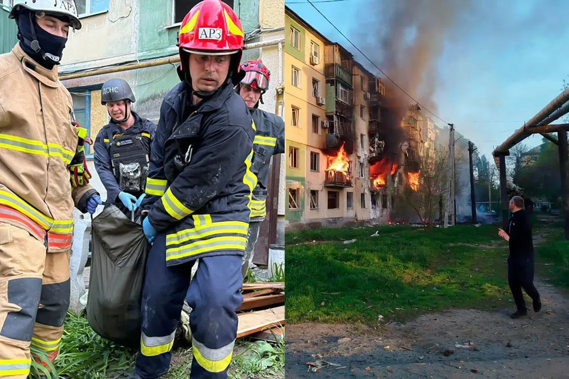 Three people were killed in the Ukrainian city of Pavlohrad after a drone strike.