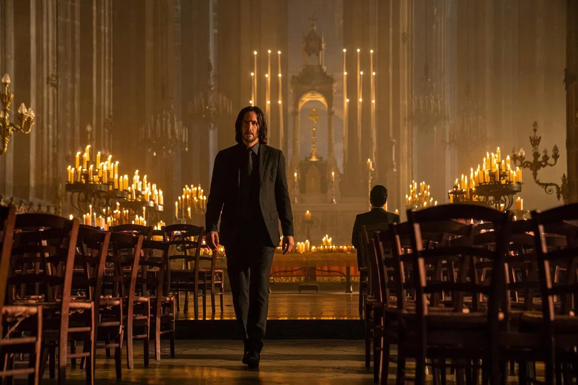 jowick23 -  John Wick Chapter 4 sees Wick (Keanu Reeves) battling enemies in Japan and France. It also stars Donnie Yen, Hiroyuki Sanada, and Rina Sawayama - see filename

Source/credit: Lionsgate/Murray Close