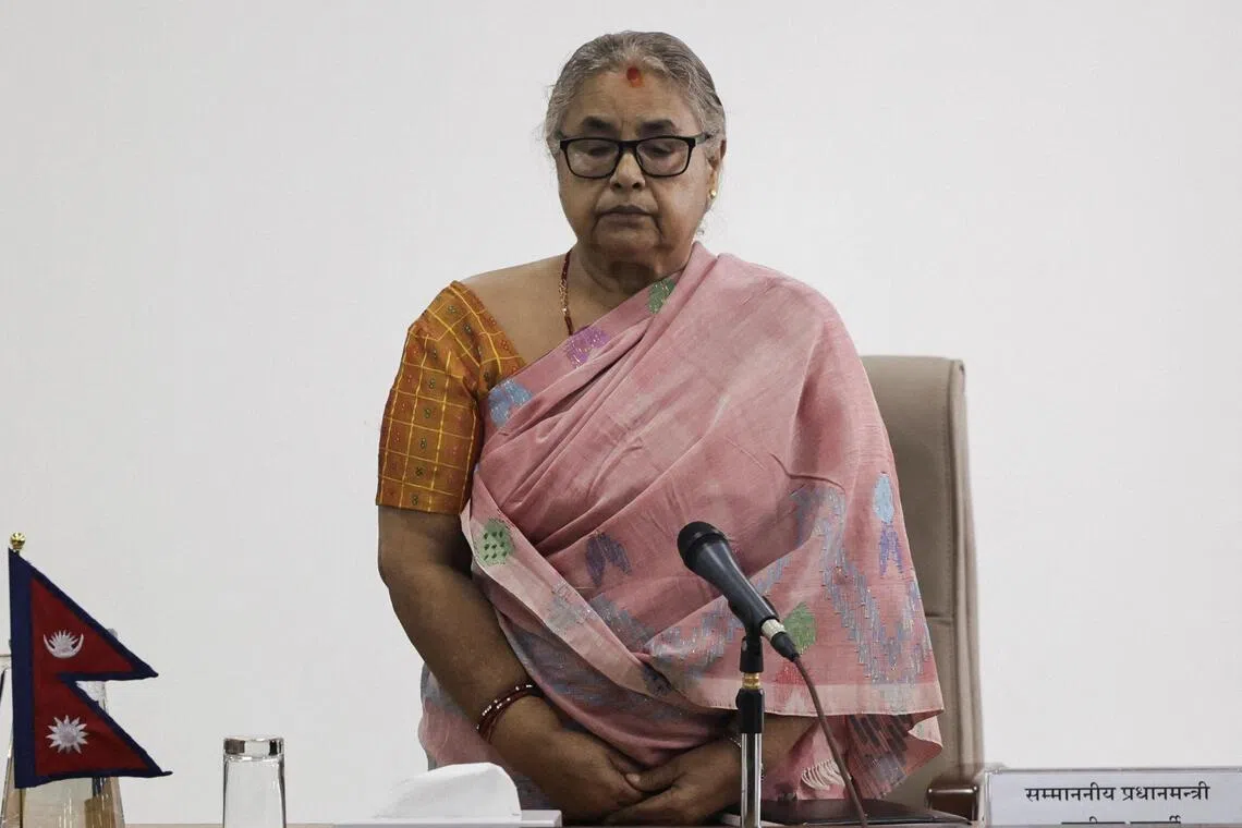 Nepal’s new Prime Minister Sushila Karki has said she will step down in six months following elections set for March 5, 2026.
