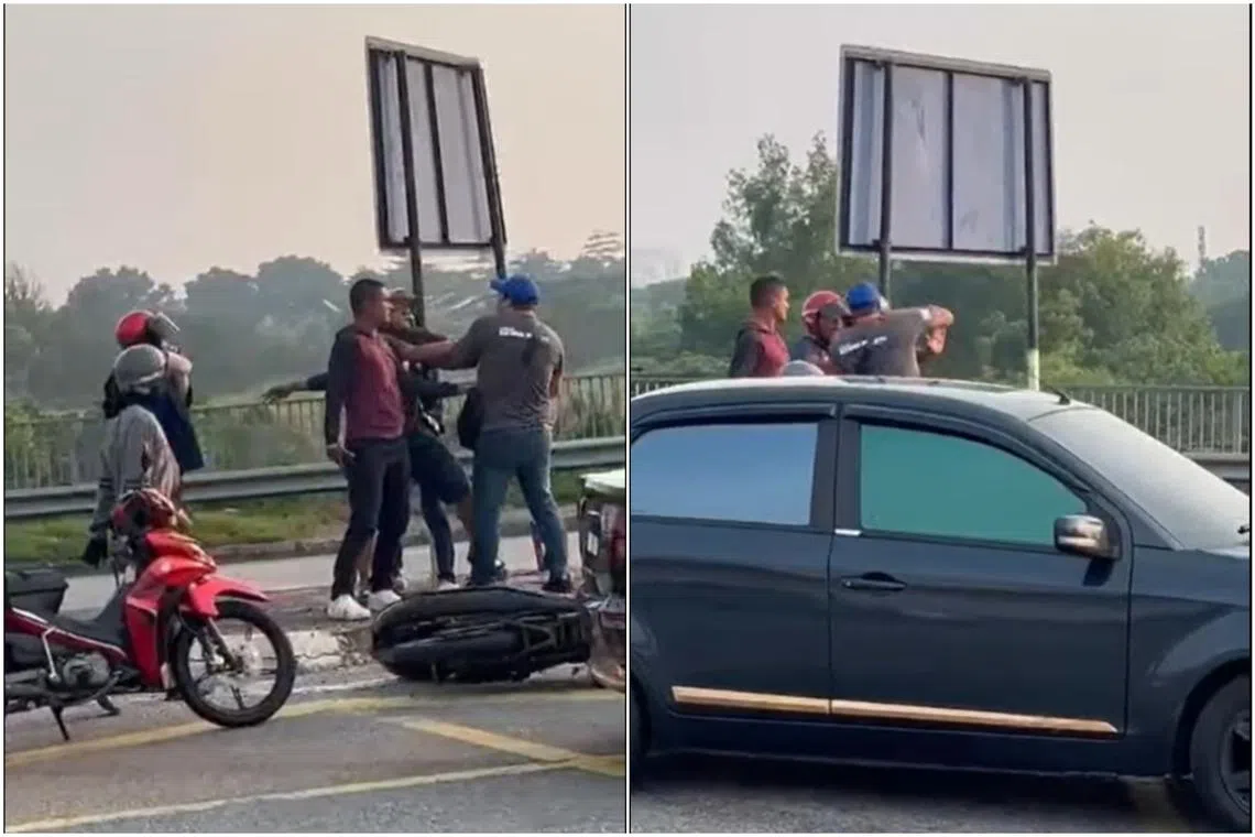 The assailant also strangled, punched the motorcyclist’s face and kicked his stomach and face.