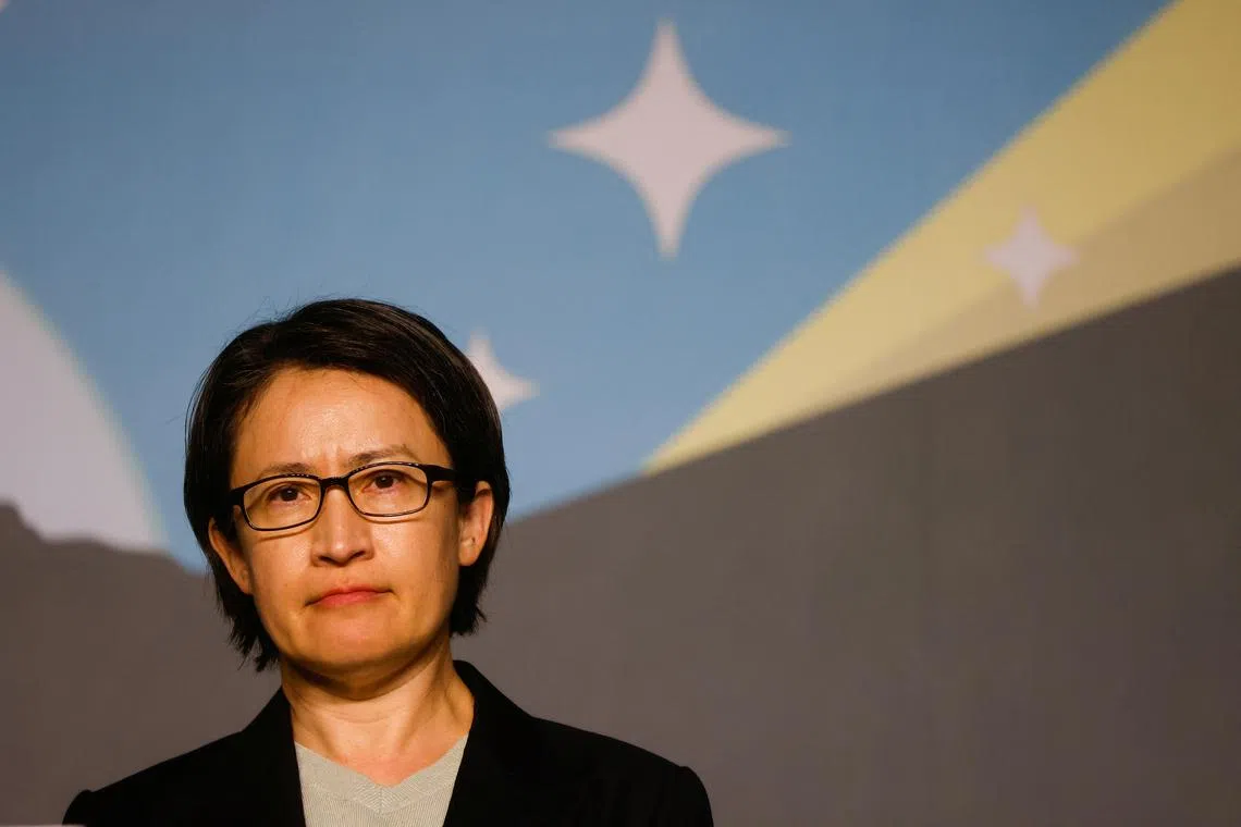 Hsiao Bi-khim, running mate of Taiwan President-elect Lai Ching-te, of Democratic Progressive Party's (DPP), attends a press conference, following the victory in the presidential elections, in Taipei, Taiwan January 13, 2024. REUTERS/Ann Wang/File Photo