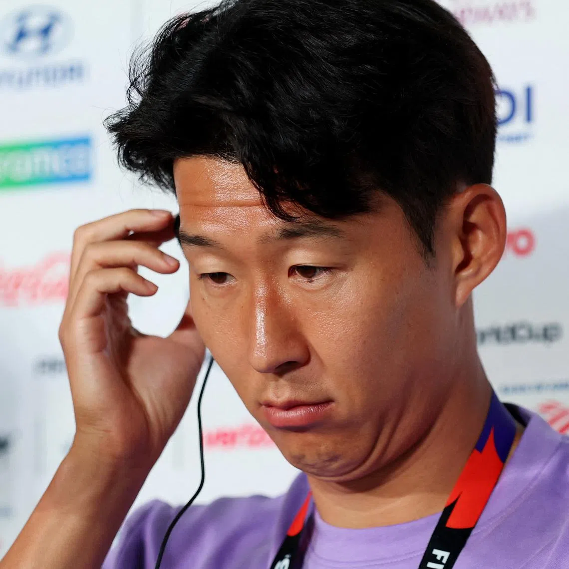 Soccer Football - FIFA World Cup 2026 - South Korea Press Conference - Estadio Guadalajara, Guadalajara, Mexico - June 10, 2026 South Korea's Son Heung-min during the press conference REUTERS/Paul Childs