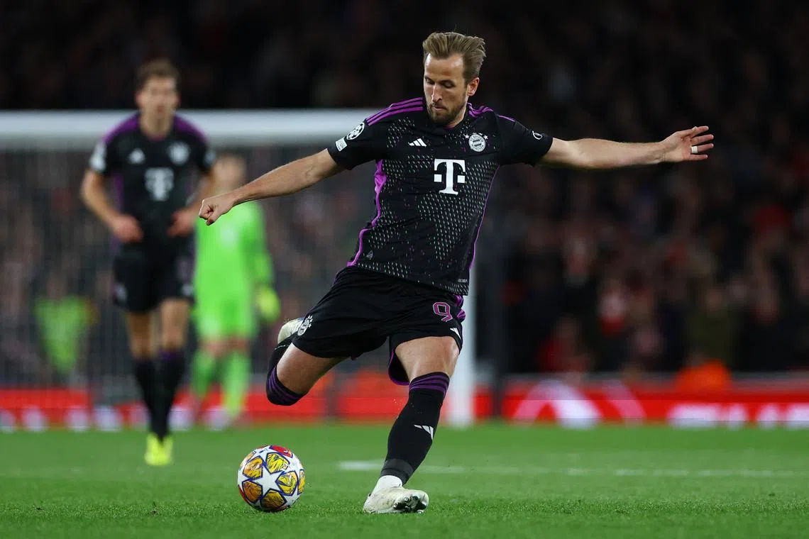 Soccer Football - Champions League - Quarter Final - First Leg - Arsenal v Bayern Munich - Emirates Stadium, London, Britain - April 9, 2024 Bayern Munich's Harry Kane in action Action Images via Reuters/Matthew Childs