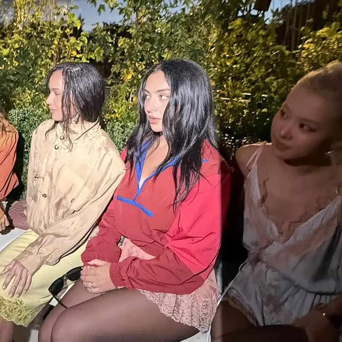 Charli XCX (second from right) came under fire from Rose's (right) fans for sharing an unflattering photo of the Blackpink member.