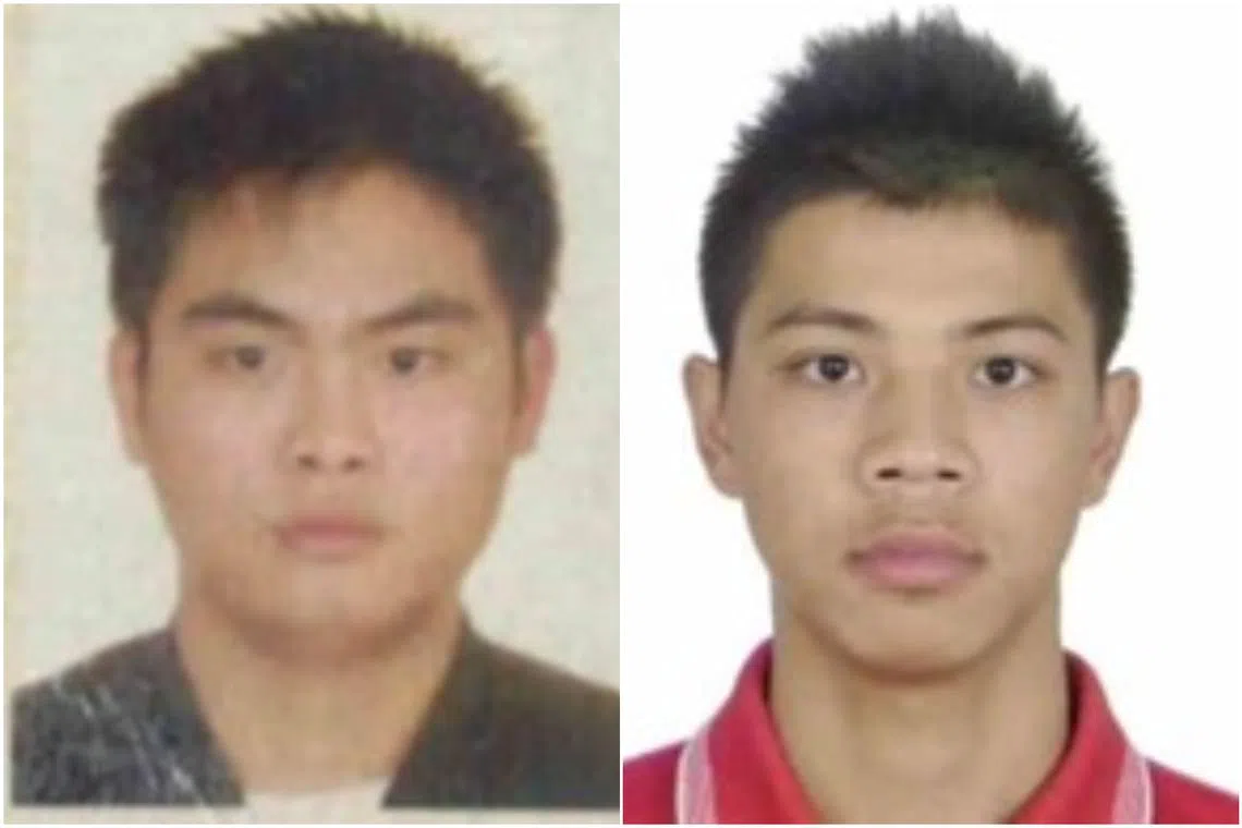 Warrants of arrest and Interpol Red Notices have been issued against two more suspects, Su Yongcan (left) and Wang Huoqiang.
