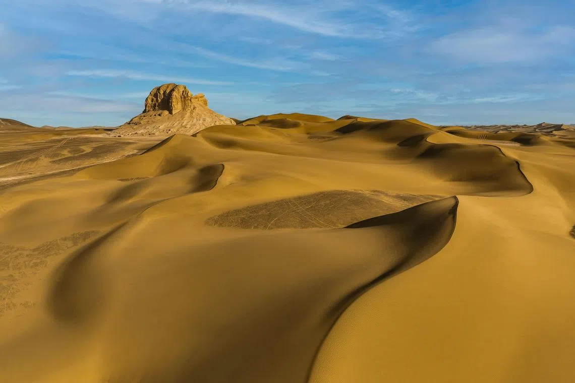 Sand therapy is a traditional treatment among Uighur people. 