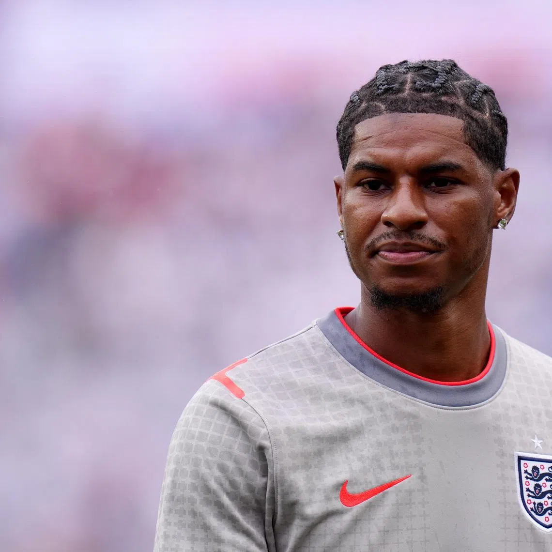 Soccer Football - FIFA World Cup 2026 - Group L - England v Ghana - Boston Stadium, Foxborough, Massachusetts, U.S. - June 23, 2026 England's Marcus Rashford during the warm up before the match IMAGN IMAGES via Reuters/David Butler Ii
