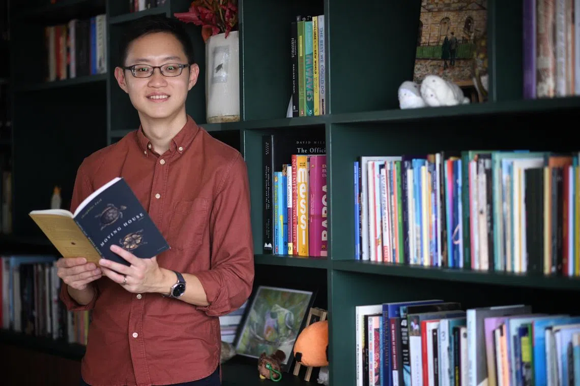 Portrait of Singapore poet Theophilus Kwek, the first Singaporean to win the prestigious Cikada Prize, taken on July 24, 2024.