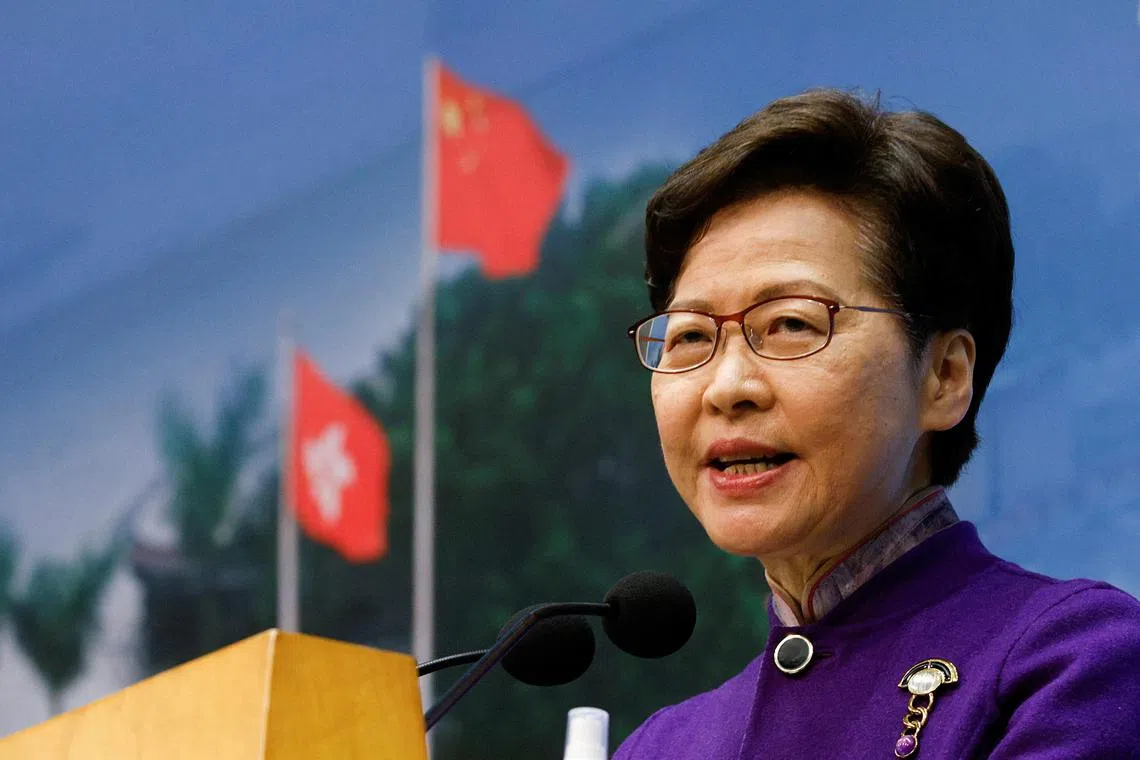 Mrs Carrie Lam served one term before stepping down in June last year. 