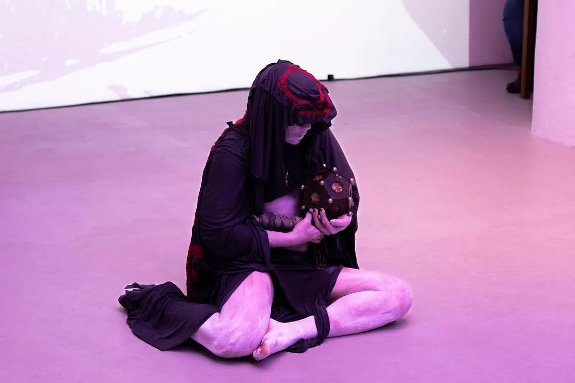Singapore butoh dancer uses traditional art form to warn about the dangers of technology