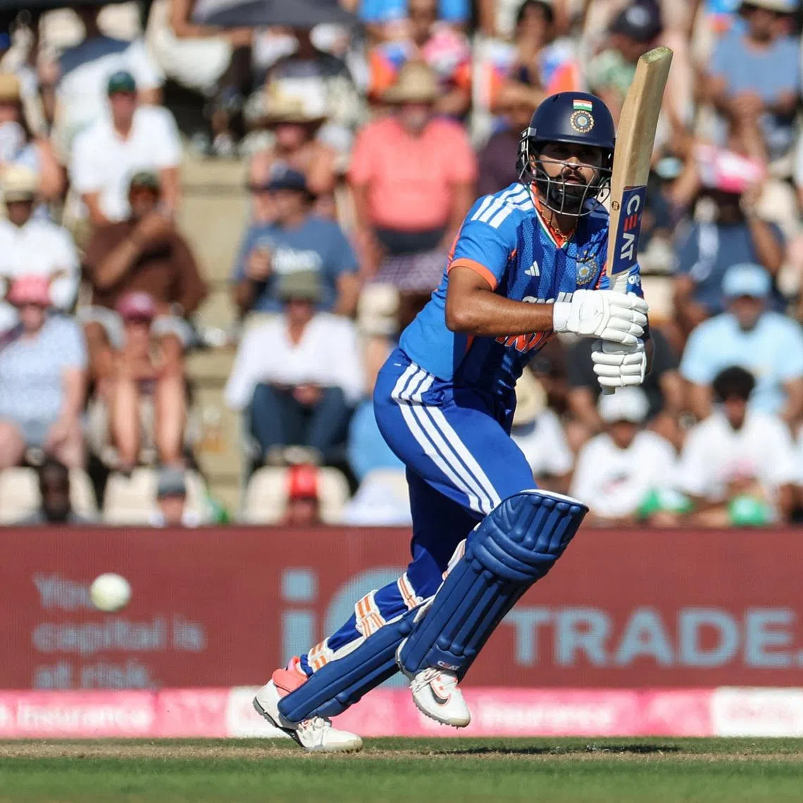 Cricket - Fifth T20 International - England v India - Utilita Bowl, Southampton, Britain - July 11, 2026 India's Shreyas Iyer runs between the wickets after playing a shot Action Images via Reuters/Cat Goryn
