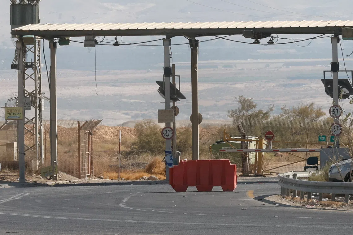 FILE PHOTO: Allenby Bridge Crossing between West Bank and Jordan is closed, in the Israeli-occupied West Bank, September 24, 2025. REUTERS/Ammar Awad/File Photo