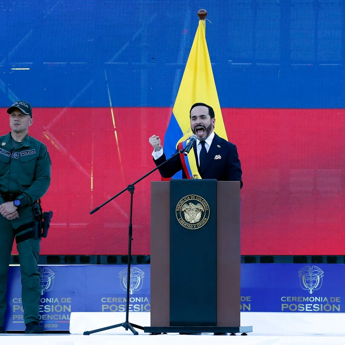 Colombia’s President Abelardo de la Espriella promised he would restore order after taking office on Aug 7.