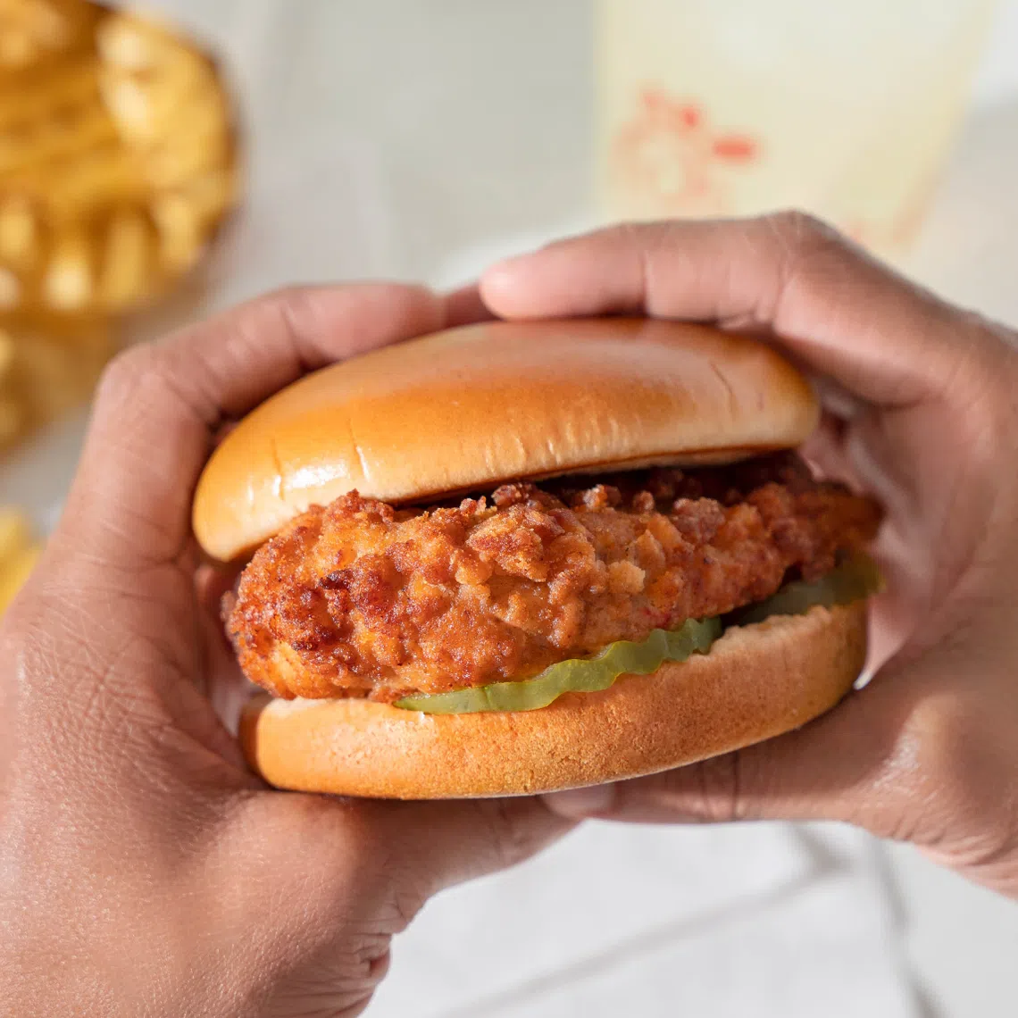 Chick-fil-A's Chicken Sandwich and Waffle Potato Fries will be available at its Bugis+ outlet.