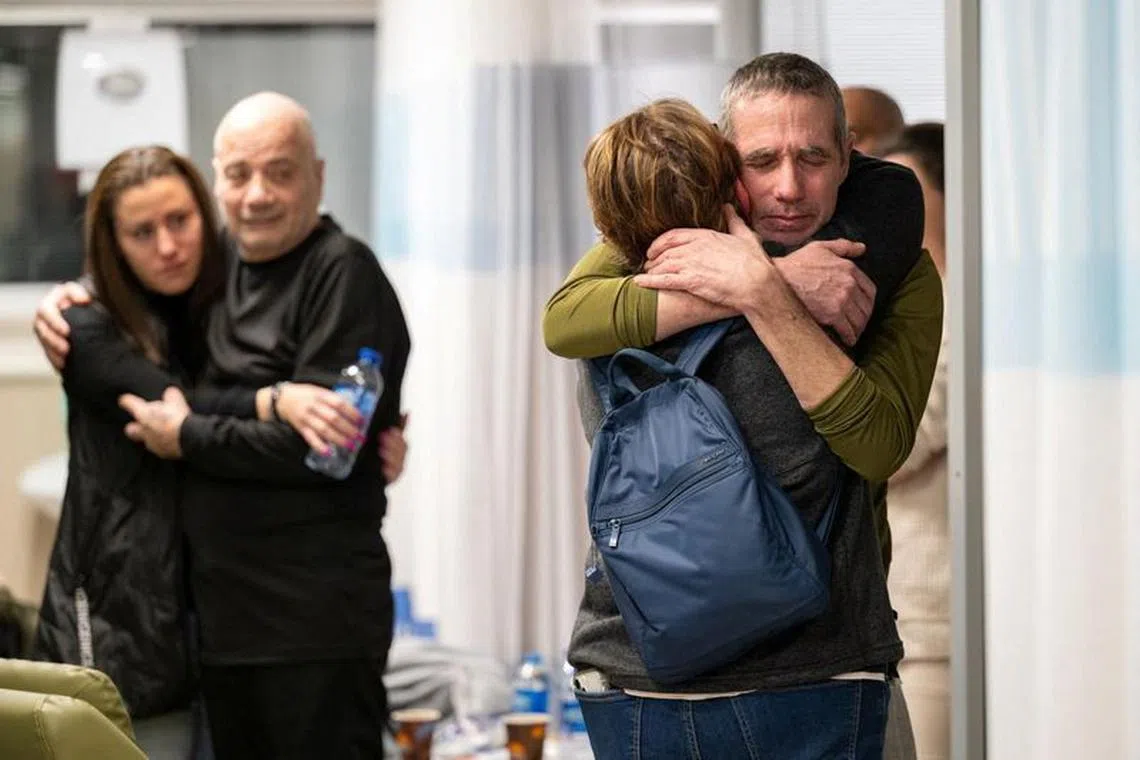 Fernando Simon Marman and Louis Hare, two Israeli hostages who were reportedly freed in a special forces operation in Rafah. 