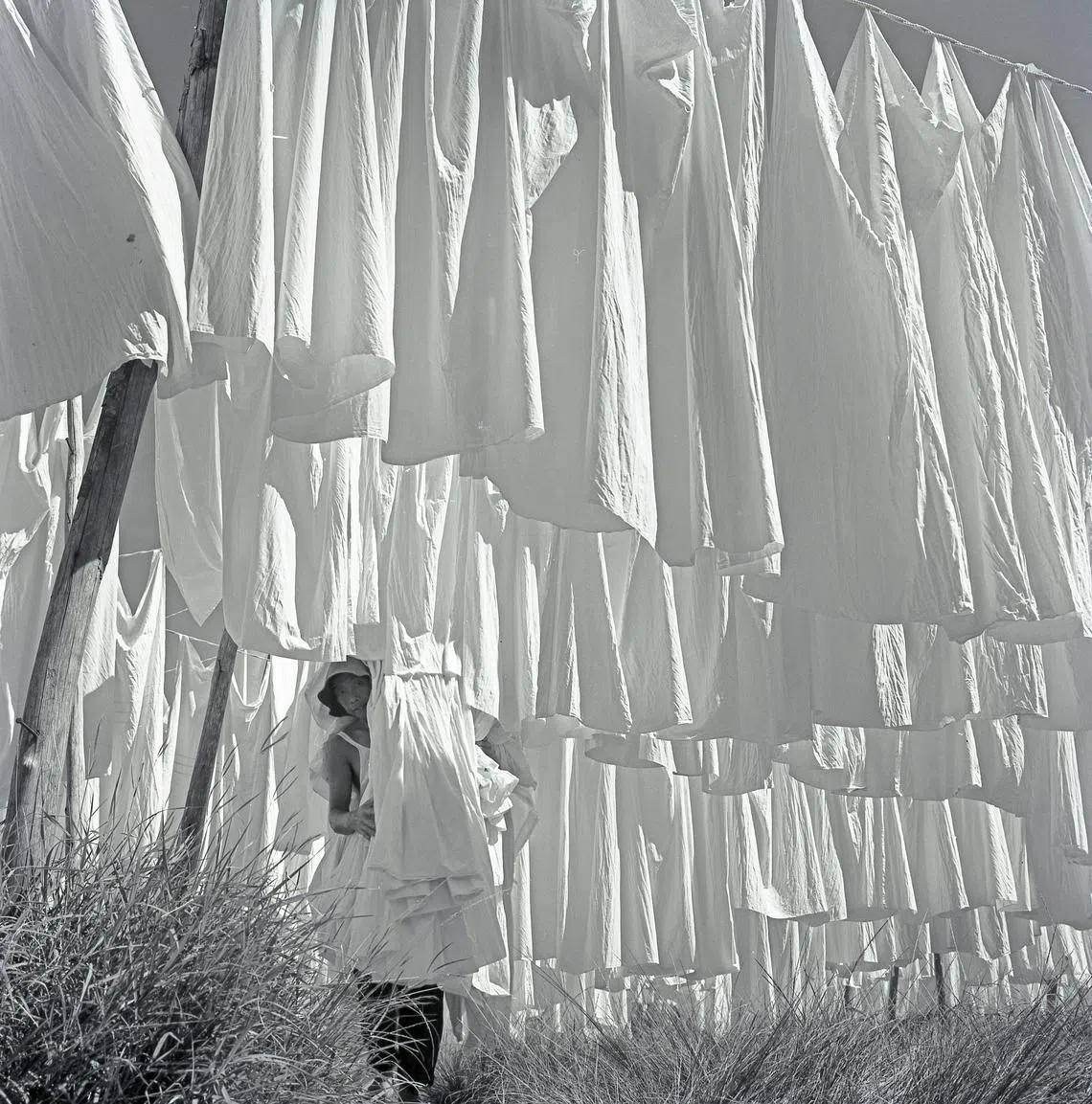 Man Collecting Laundry by Foo Tee Jun.
