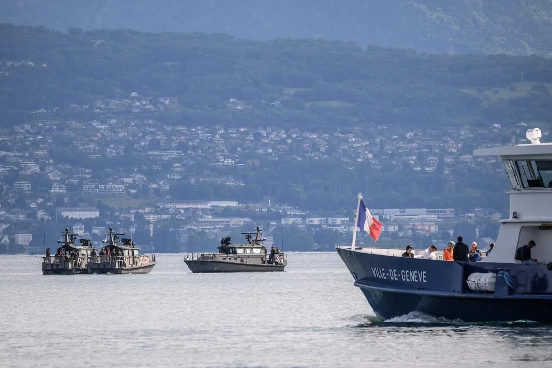 G-7 summit under tight security on both sides of Lake Geneva