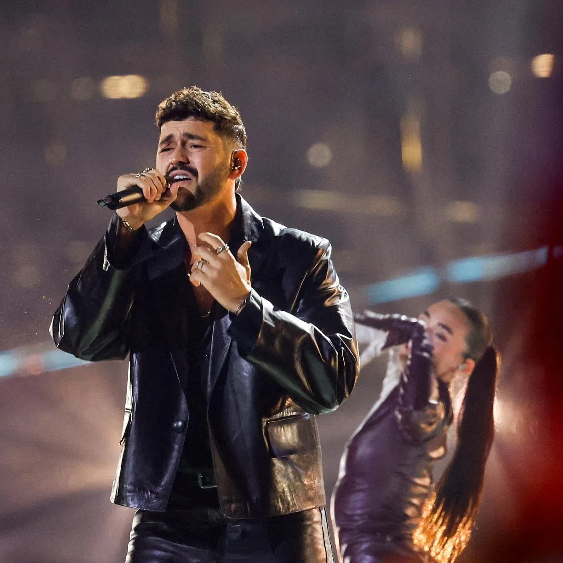 Noam Bettan, representing Israel, performs \"Michelle\". REUTERS/Lisa Leutner