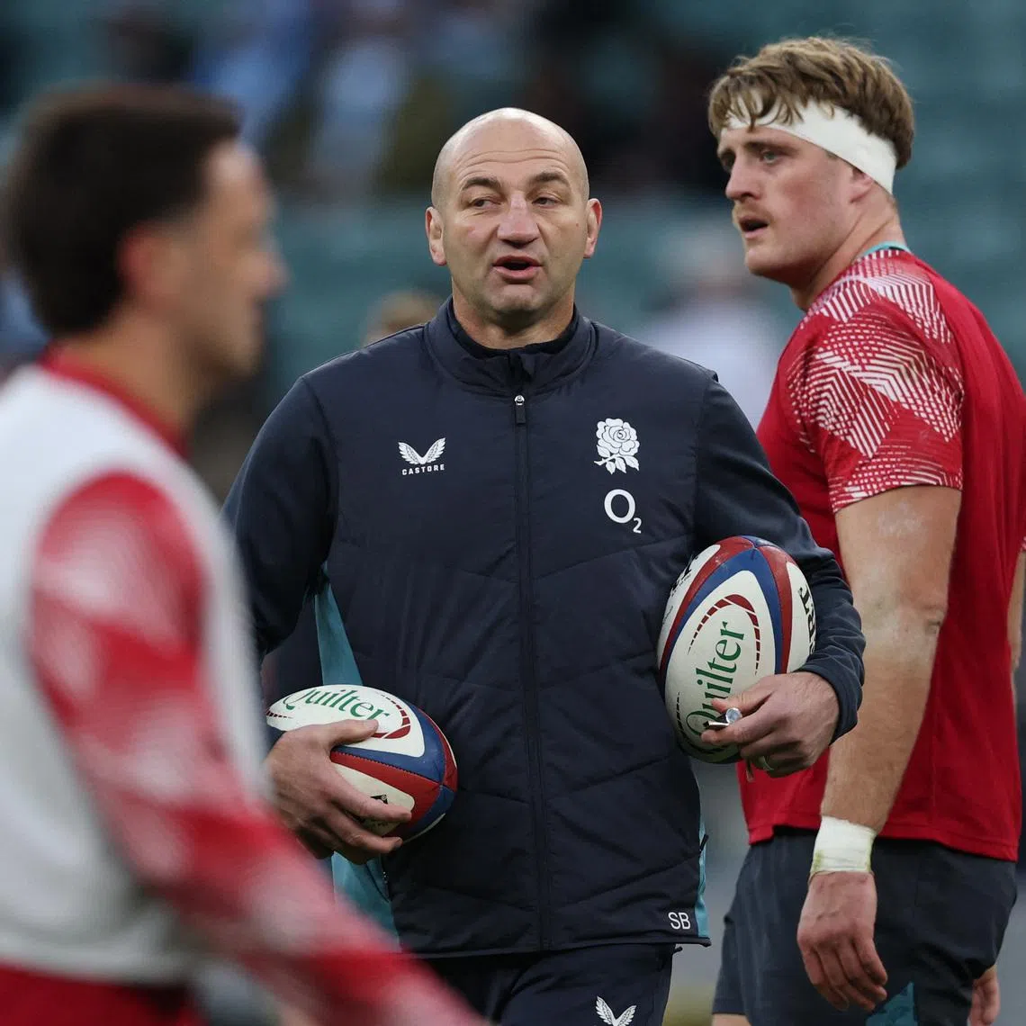Rugby Union - Autumn Internationals - England v Argentina - Allianz Stadium, Twickenham, London, Britain - November 23, 2025 England head coach Steve Borthwick during the warm up before the match. Action Images via Reuters/Paul Childs
