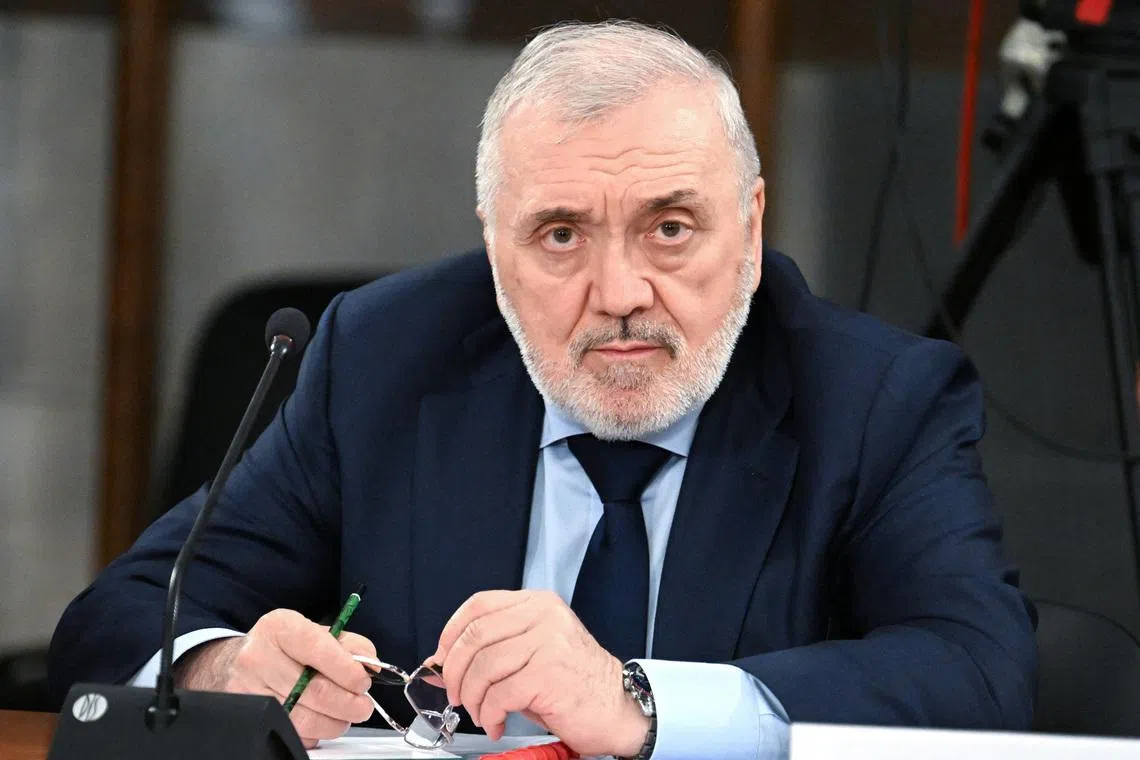 FILE PHOTO: Russian First Deputy Defence Minister Ruslan Tsalikov chairs a meeting of the Council for Science and Education at the Joint Institute for Nuclear Research in Dubna, Moscow region, Russia June 13, 2024. Sputnik/Alexey Maishev/Pool via REUTERS/File Photo