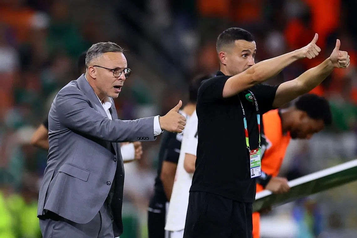 Soccer Football - FIFA World Cup 2026 - Round of 32 - Netherlands v Morocco - Estadio Monterrey, Monterrey, Mexico - June 29, 2026 Morocco coach Mohamed Ouahbi reacts REUTERS/Eloisa Sanchez