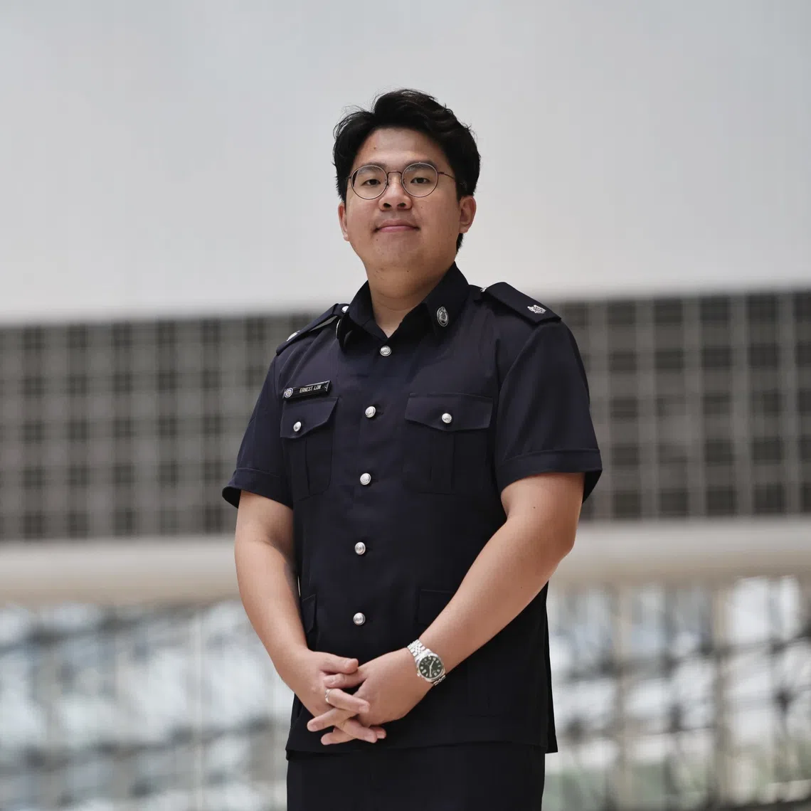 Immigration and Checkpoints Authority officer Ernest Low received an award for showing exemplary integrity by rejecting bribes and reporting corrupt practices.
