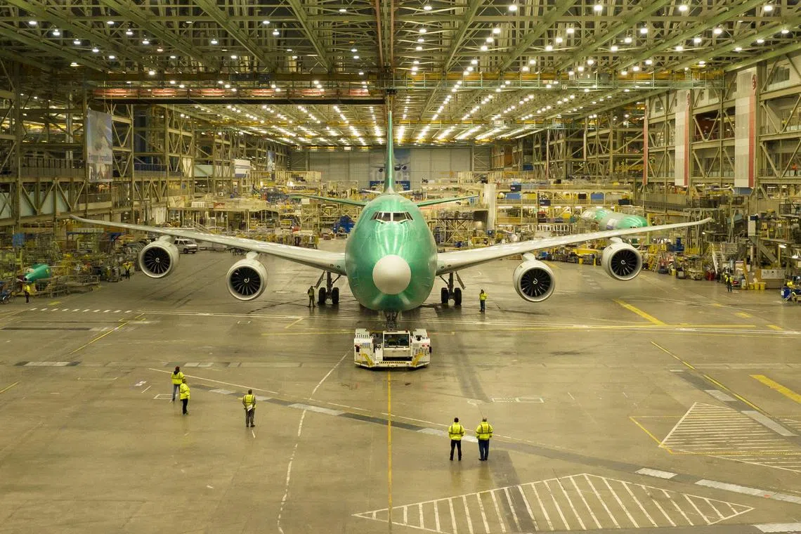 A Boeing photo shows the last Boeing 747-8 as it leaves the company’s widebody factory in Everett, Washington State, in advance of its delivery to Atlas Air in early 2023.