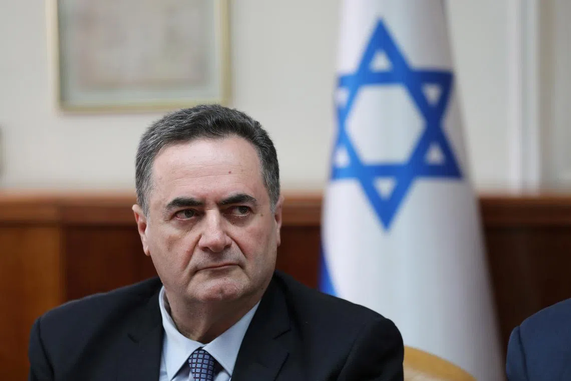 FILE PHOTO: Israel's acting foreign minister Israel Katz, who also serves as intelligence and transport minister,  attends the weekly cabinet meeting in Jerusalem February 24, 2019. Abir Sultan/Pool via REUTERS/File Photo