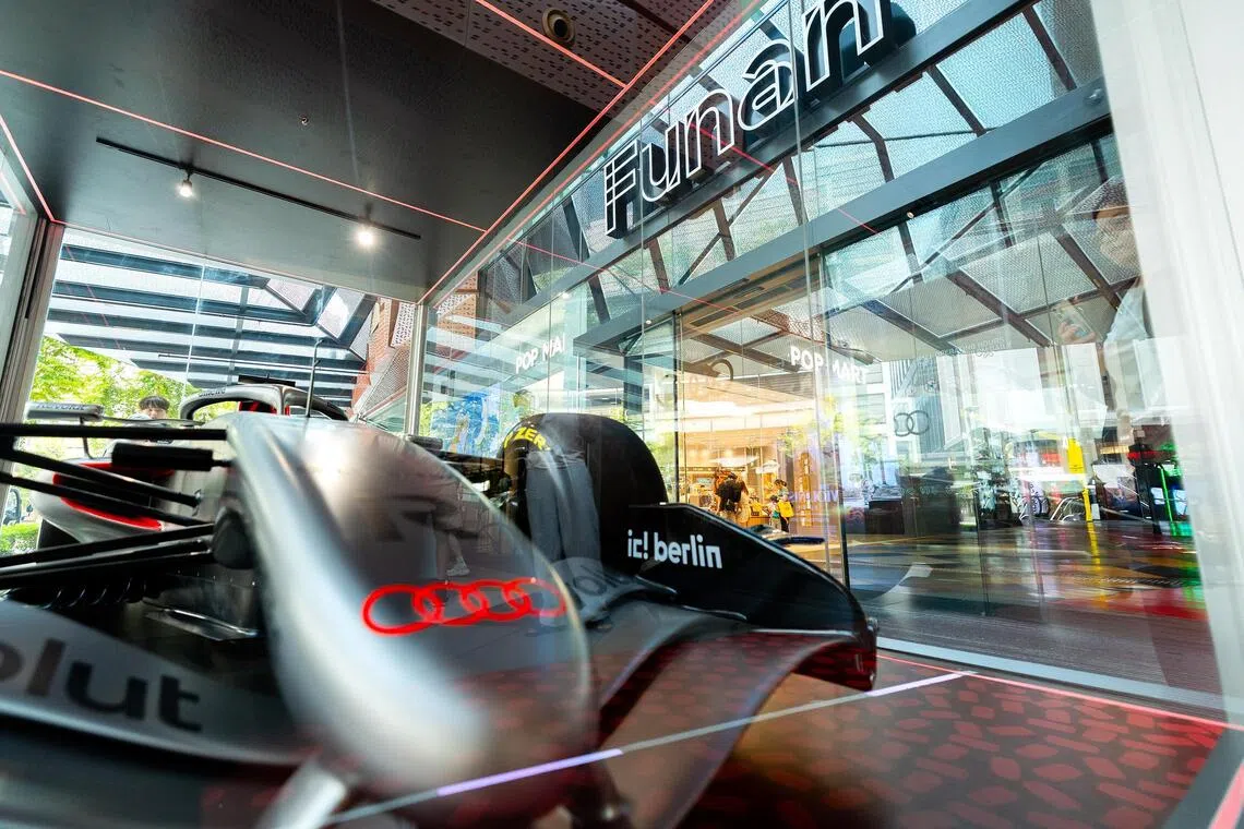 The R26, Audi Revolut F1 Team’s  first Formula One racecar, will be on display at Funan from Oct 1 to 11.